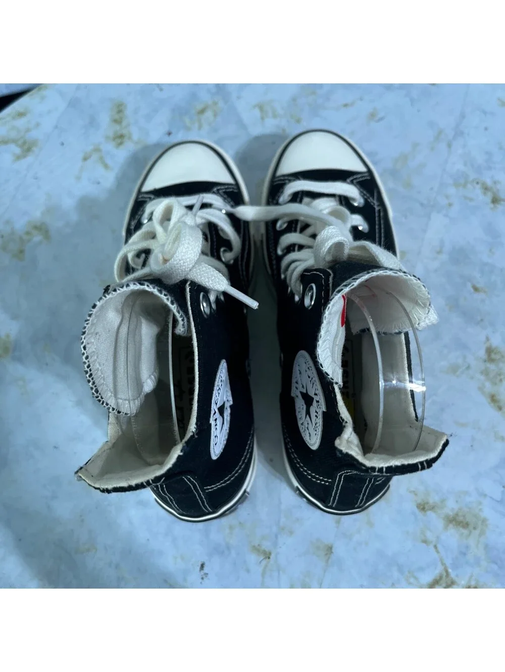 Converse Chuck 70 Plus Womens Size 5 Shoes Black White High Top Platform Sneaker
